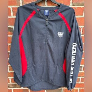 Cooperstown Dreams Park Men’s 1/4 Zip Long Sleeve Baseball Pullover Blue/Red XL